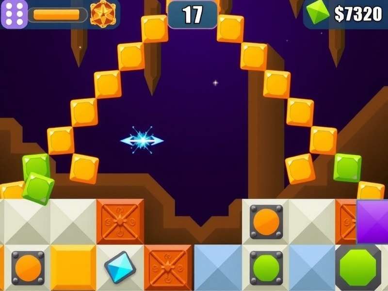 Geometry Dash gameplay screenshot with colorful neon cubes and obstacles