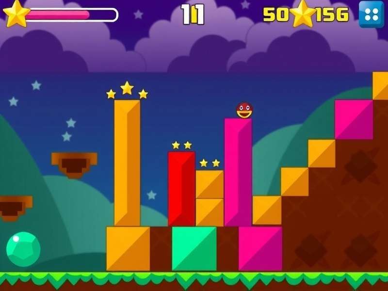 Geometry Dash game online interface showing levels and gameplay