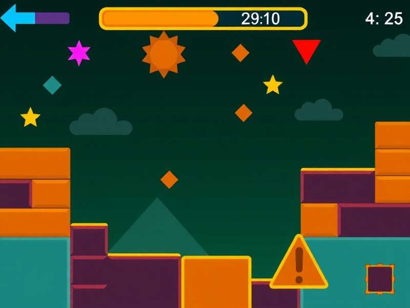 Geometry Dash intense gameplay screen with colorful cubes and spikes