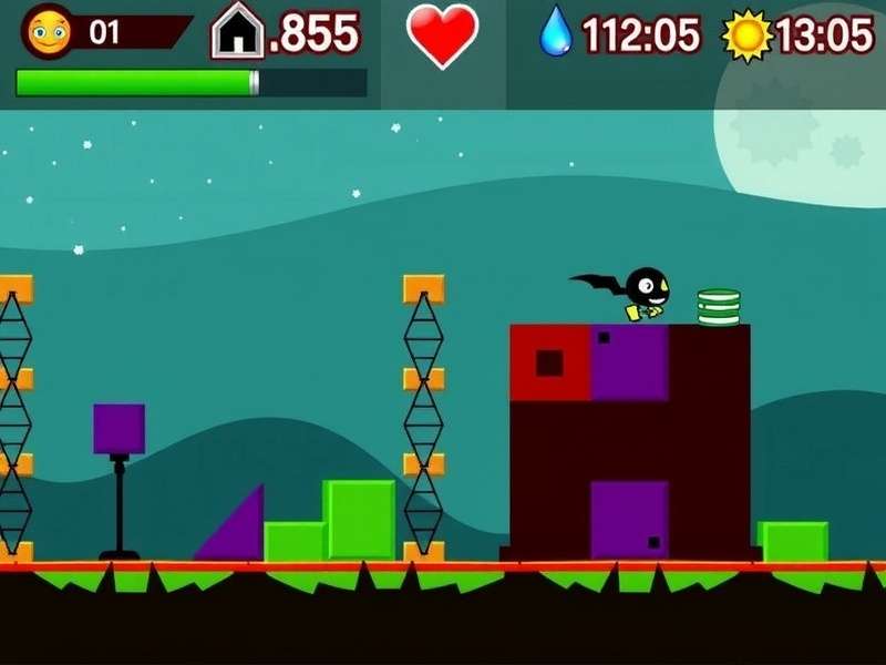 Geometry Dash Free Play Mode Interface showing level editor and practice icons