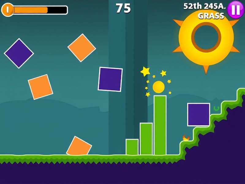 Geometry Dash gameplay screen showing cube jumping over spikes