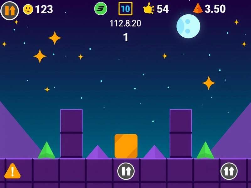 Geometry Dash level progression showing increasing difficulty