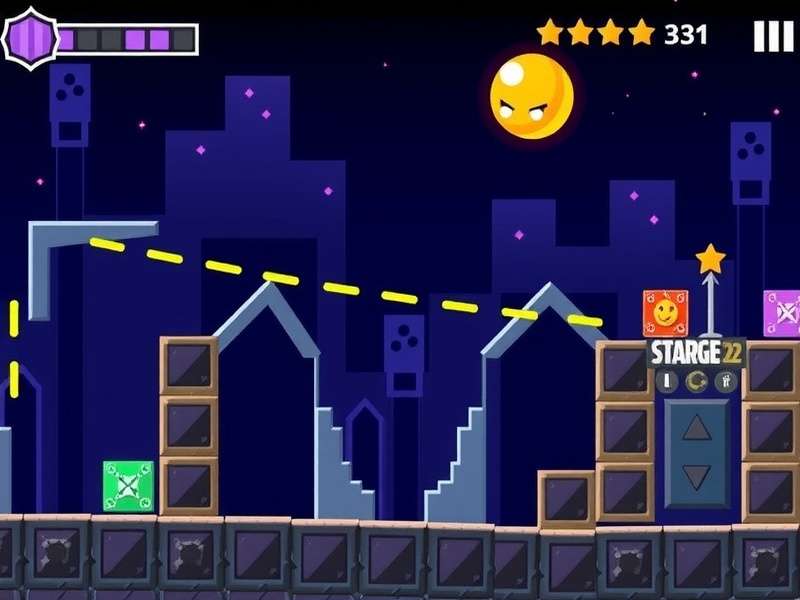 Geometry Dash gameplay screenshot without commentary