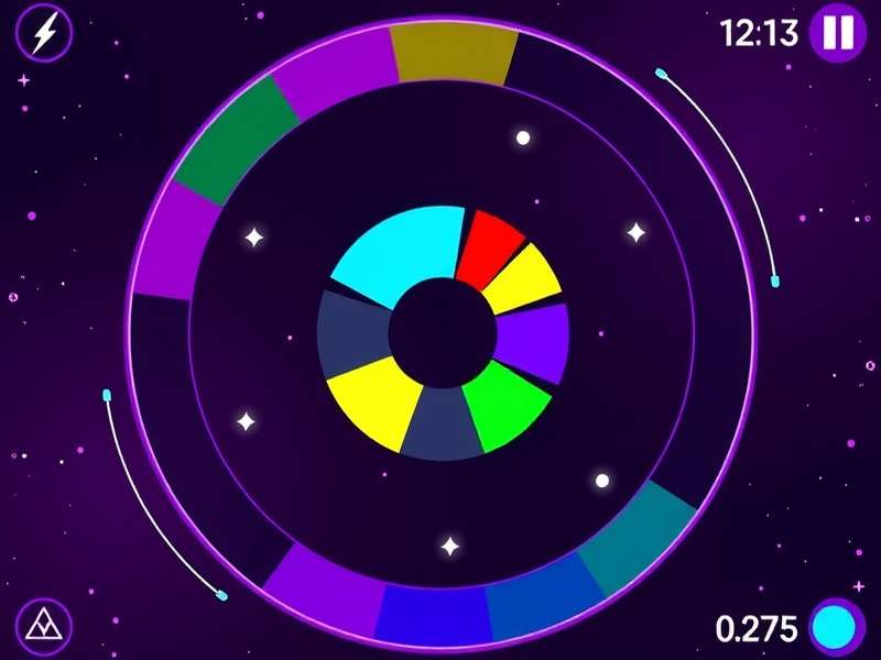 Visualization of Geometry Dash gamemodes wheel generator with all 7 modes highlighted