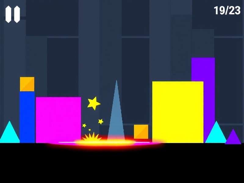 Geometry Dash Game on PC with keyboard controls