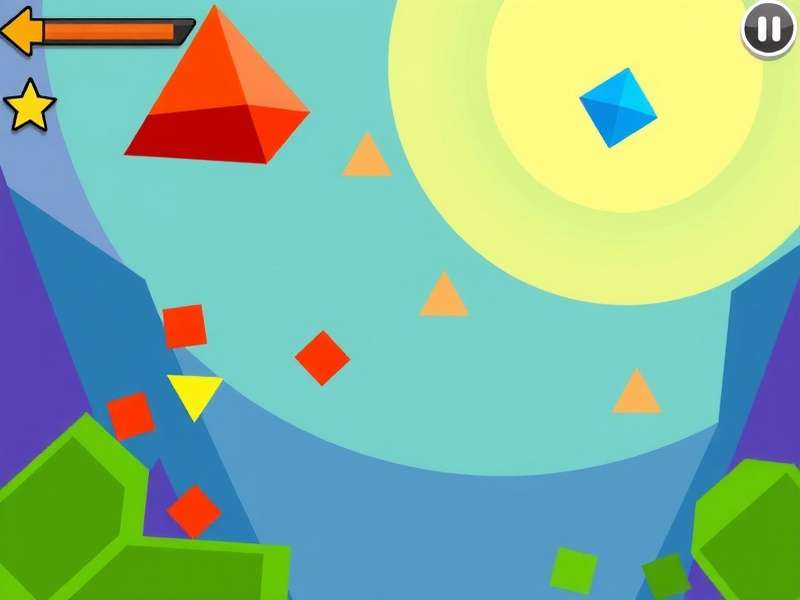 Geometry Dash free online gameplay screen showing vibrant obstacles and icons