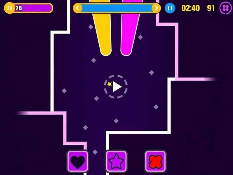 Geometry Dash intense gameplay scene with neon obstacles and the iconic cube
