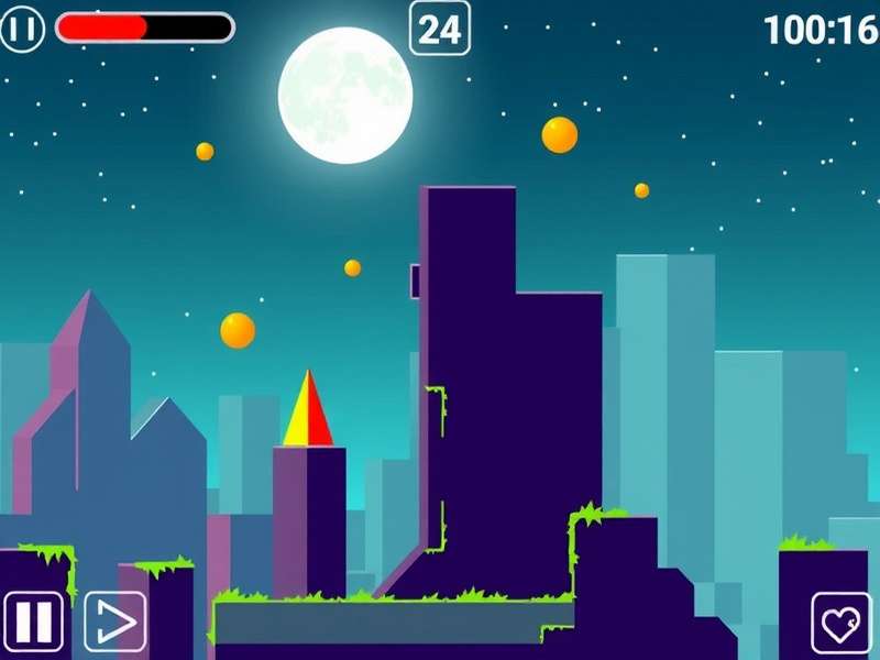 Geometry Dash Unblocked gameplay screenshot showing colorful levels and obstacles