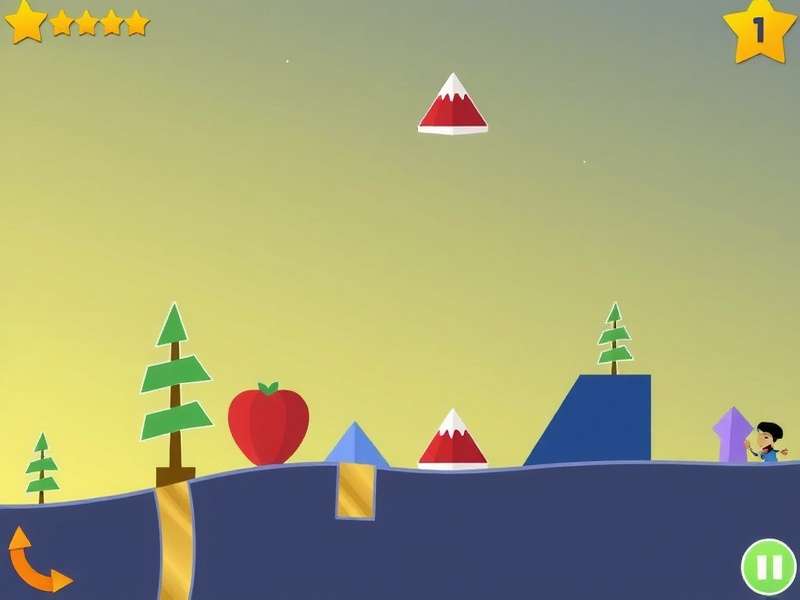 Geometry Dash gameplay showing cube character navigating colorful geometric obstacles