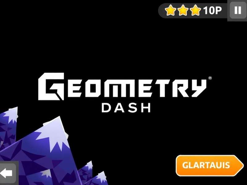 Geometry Dash Gratuit gameplay screen with vibrant geometric obstacles
