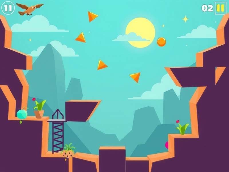 Vibrant geometric patterns representing the visual style of Geometry Dash