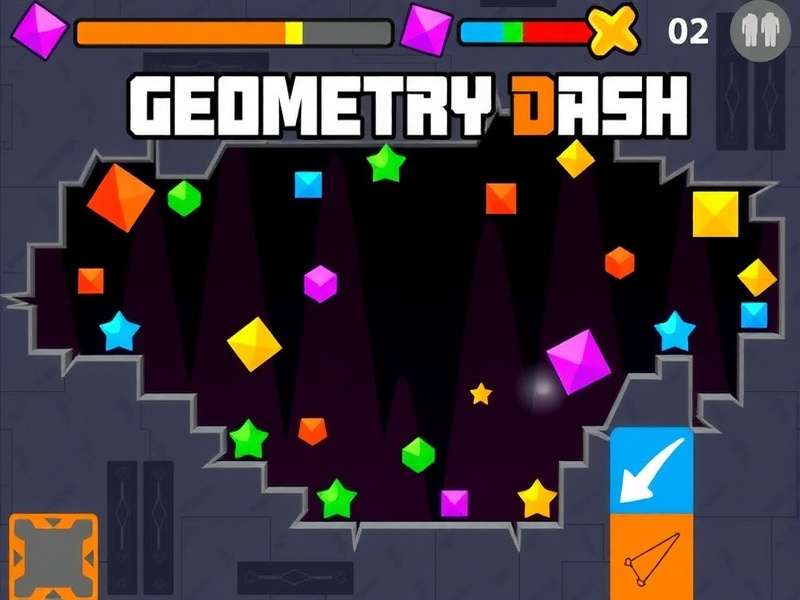 Geometry Dash gameplay featuring cube and ship modes