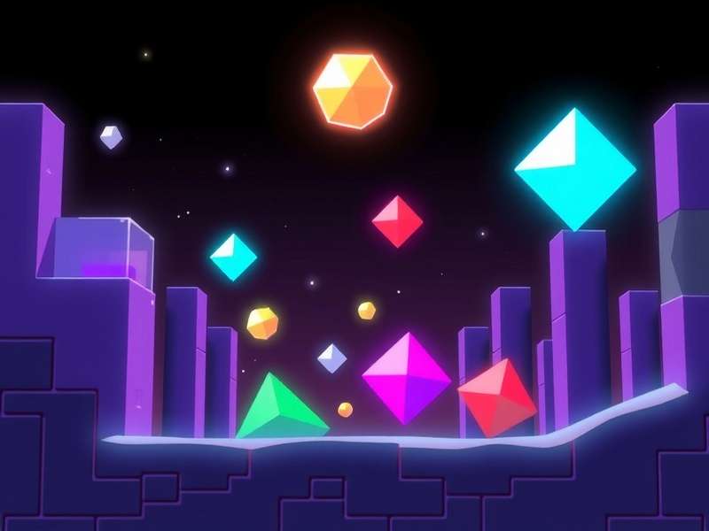 Geometry Dash gameplay visual showcasing vibrant colors and geometric obstacles