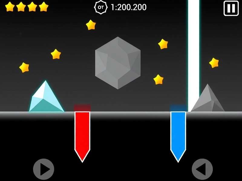 Geometry Dash gameplay showing colorful rhythm-based platforming action