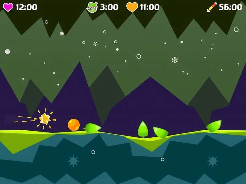 Real Geometry Dash gameplay screenshot showing rhythm-based platforming action