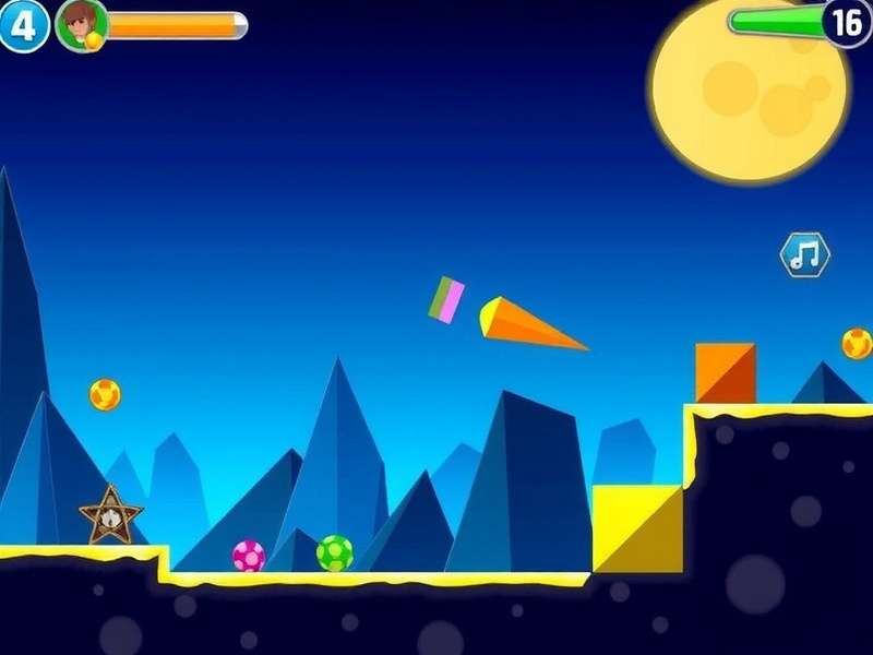 Geometry Dash full game free level selection screen showing Stereo Madness, Back On Track, Polarg Heaven and TOA Harder
