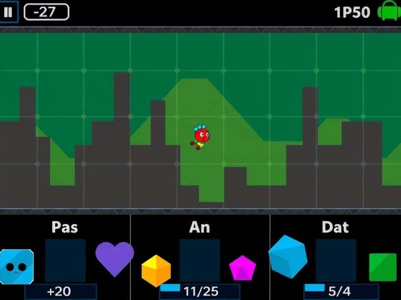 Community-created level in Unblocked Geometry Dash featuring custom obstacles