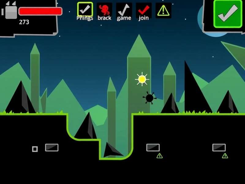 Polargeist level in Unblocked Geometry Dash with icy obstacles