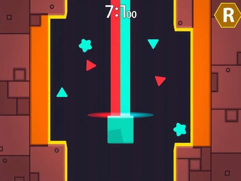 Geometry Dash Games hero visual featuring iconic block character and neon levels